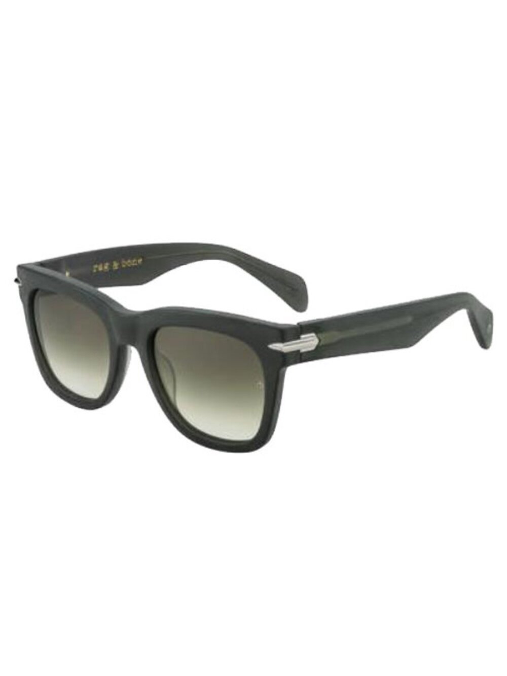 Rag & Bone Men's Square Dark Gray Black Matte Sunglasses RNB 5006/S (scratch)